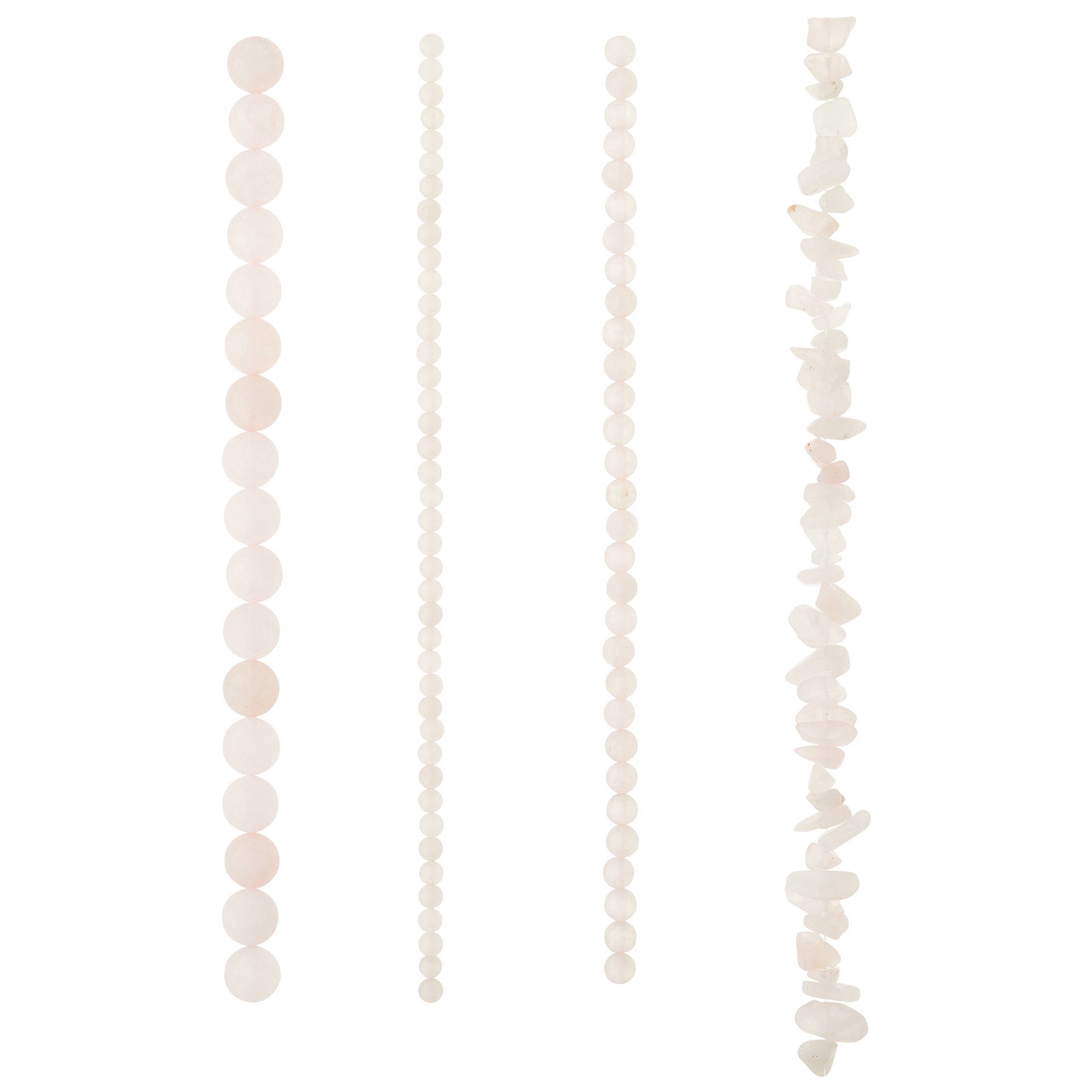 slide 2 of 3, Rose Quartz Semi-Precious Beads Value Pack By Bead Landing, 28 in