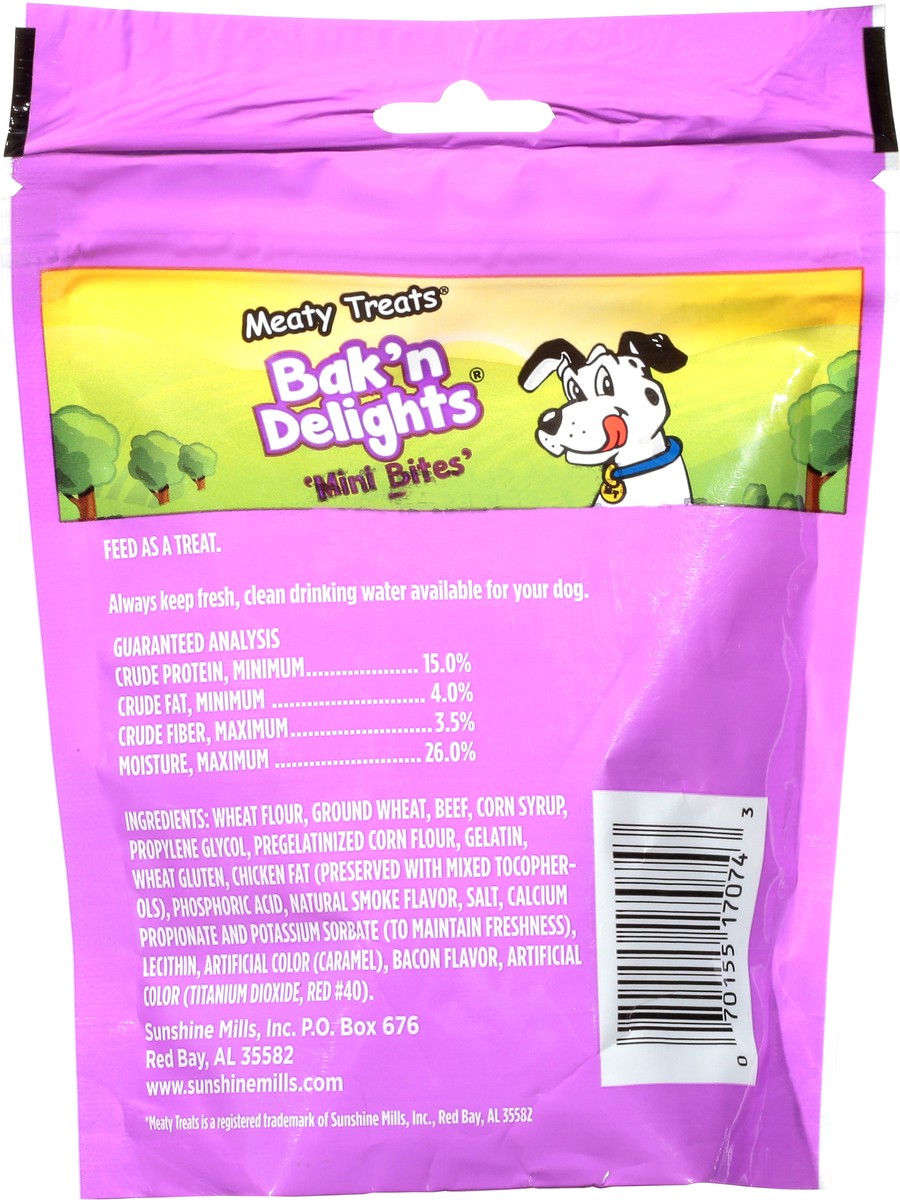 slide 9 of 10, Meaty Treats Bak'n Delights Bacon & Cheese Flavor Dog Treats, 2.5 oz