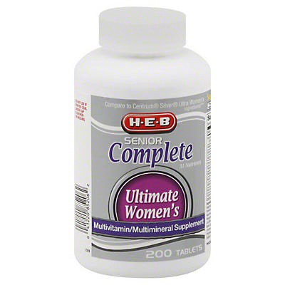 slide 1 of 1, H-E-B Complete Ultimate Senior Womens Multi, 200 ct
