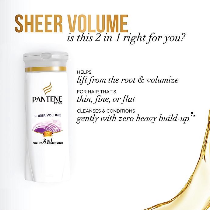 slide 5 of 6, Pantene Pro-V Sheer Volume 2 in 1 Shampoo & Conditioner 12.6 oz, 12.6 oz