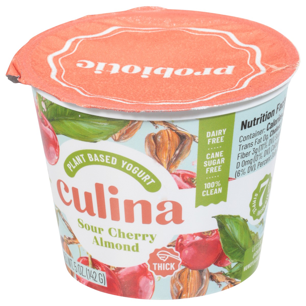 slide 7 of 11, Culina Thick Sour Cherry Almond Plant Based Yogurt 5 oz, 1 ct