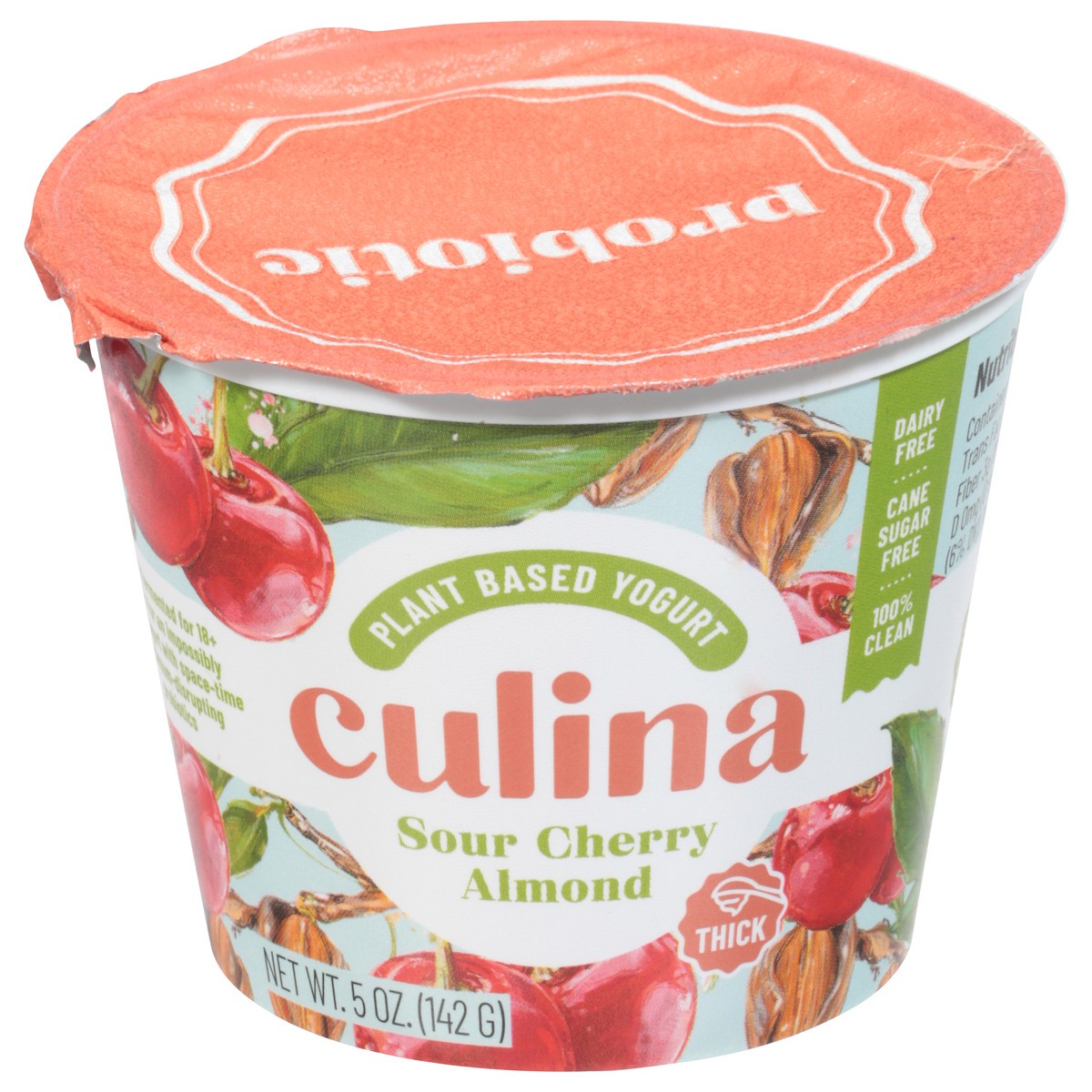 slide 1 of 11, Culina Thick Sour Cherry Almond Plant Based Yogurt 5 oz, 1 ct