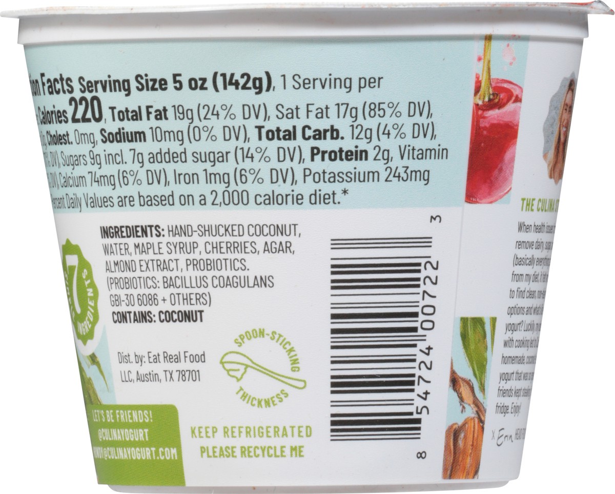 Culina Thick Sour Cherry Almond Plant Based Yogurt 5 oz 5 oz | Shipt