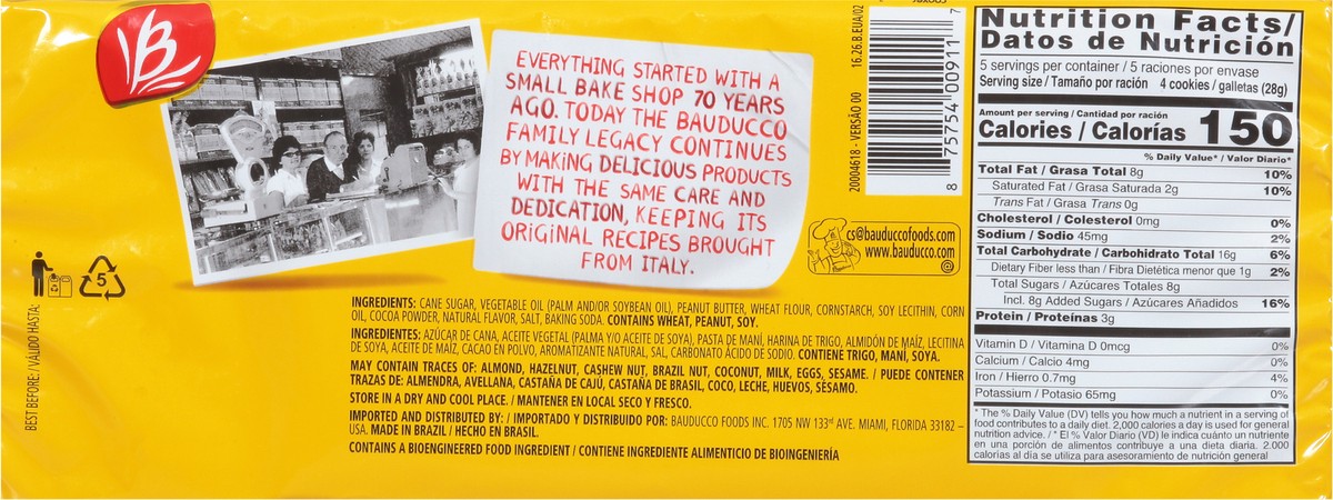 slide 8 of 9, Bauducco Peanut Butter Wafer, 1 ct