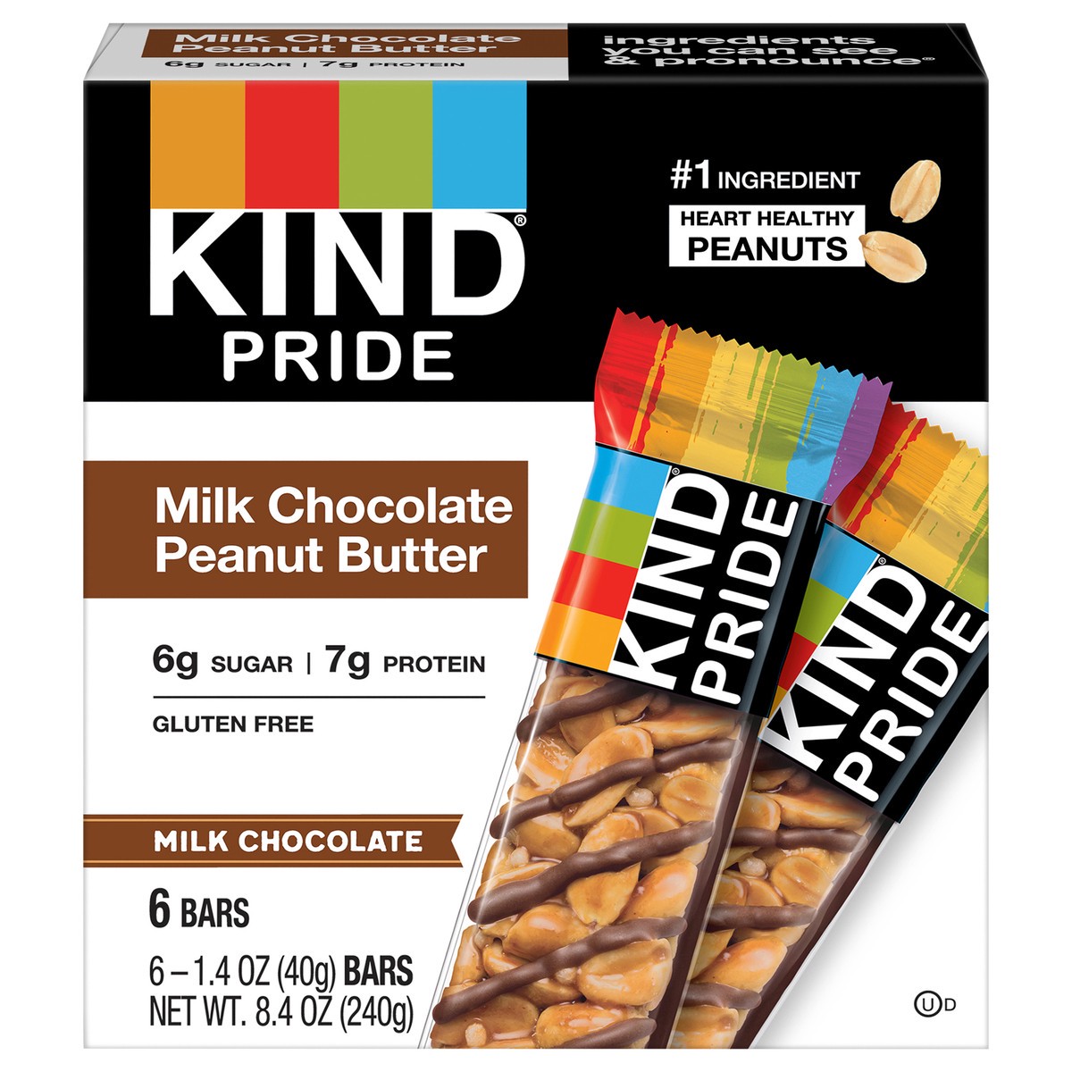 slide 1 of 10, KIND Milk Chocolate Peanut Butter Bars, 8.4 oz