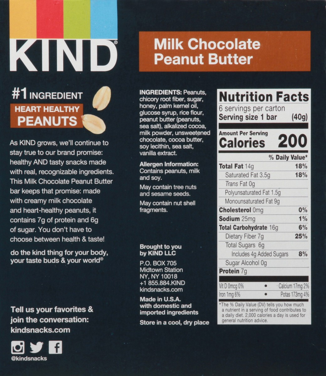 slide 8 of 10, KIND Milk Chocolate Peanut Butter Bars, 8.4 oz