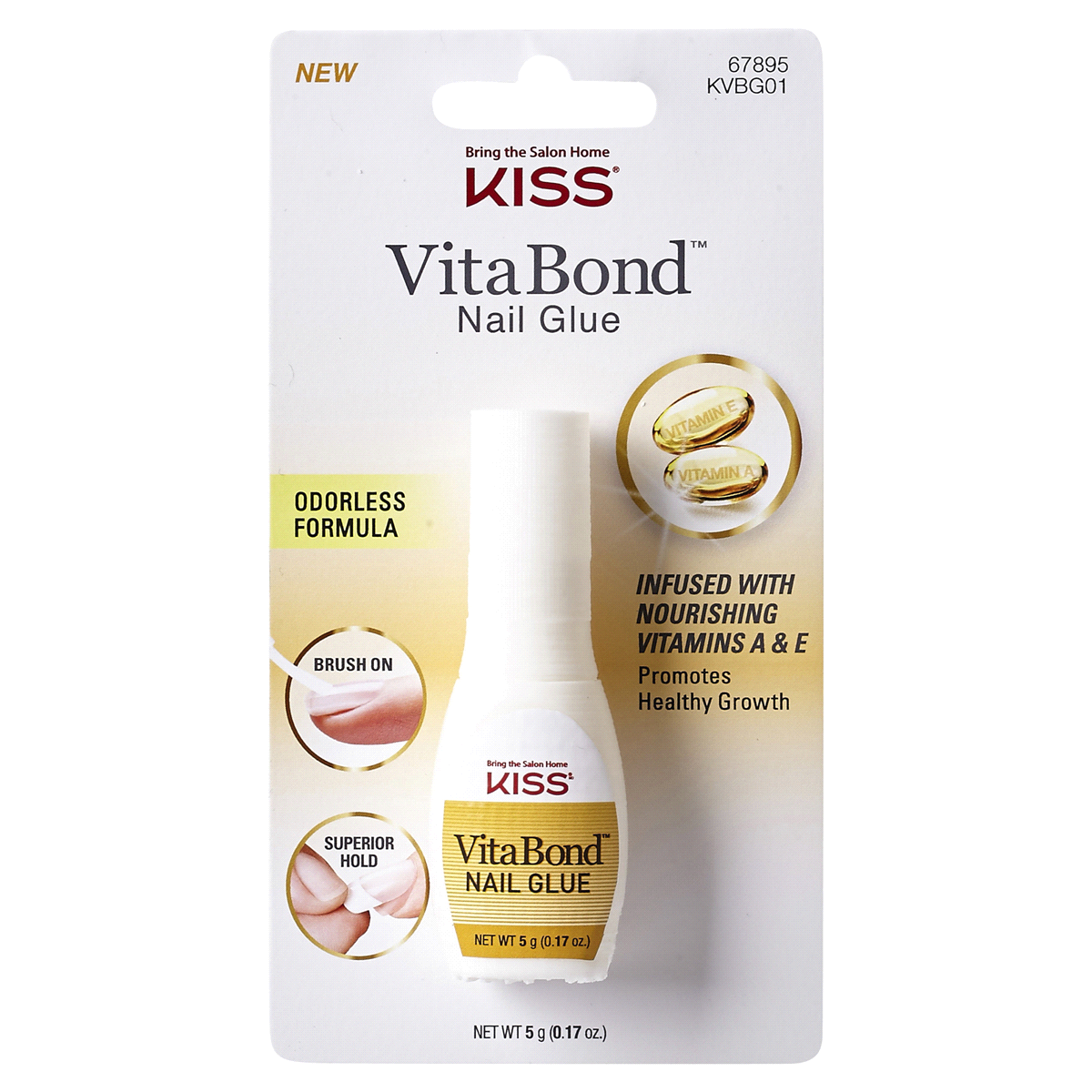 slide 1 of 1, Kiss Vita Bond Nail Glue, 1 ct
