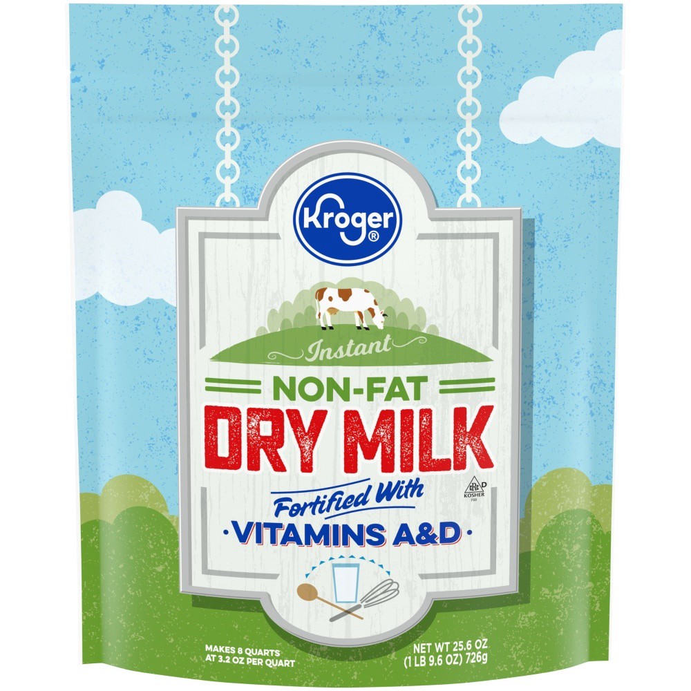 slide 2 of 2, Kroger Instant Non-Fat Dry Milk, 25.6 oz