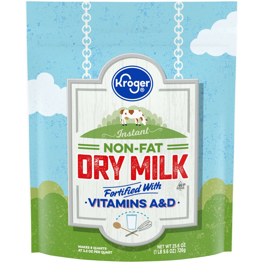 slide 1 of 2, Kroger Instant Non-Fat Dry Milk, 25.6 oz