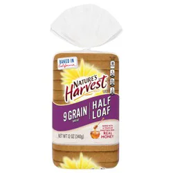 Nature's Harvest 9 Grain Bread, Half Loaf, 12 oz