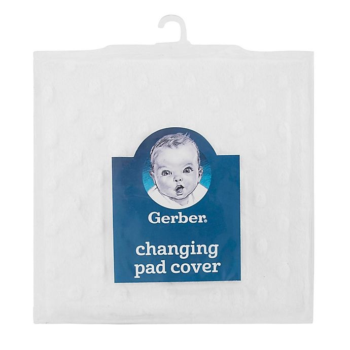 slide 3 of 3, Gerber Popcorn Changing Pad Cover - White, 1 ct