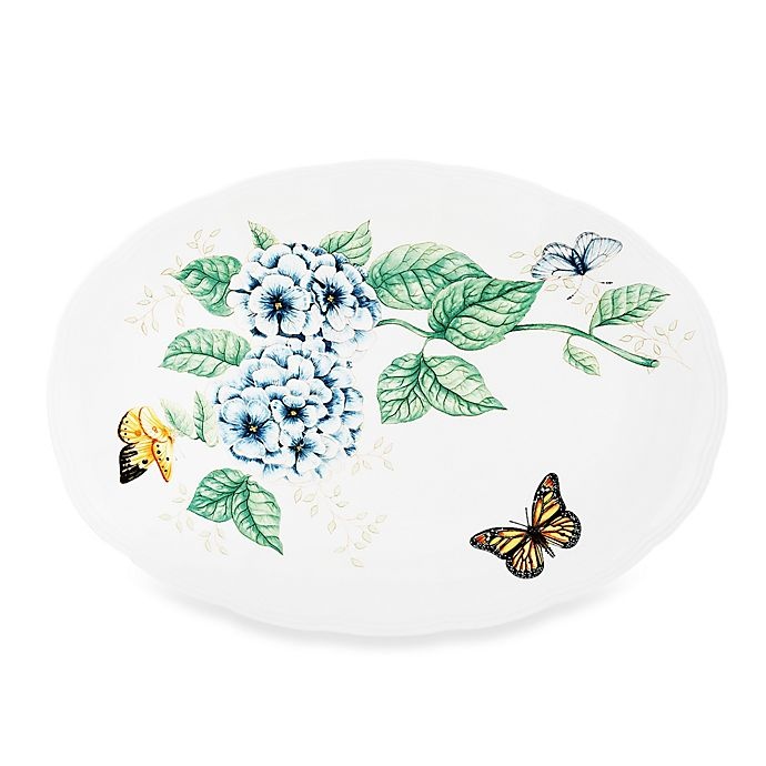 slide 1 of 1, Lenox Butterfly Meadow Large Oval Platter, 16 in