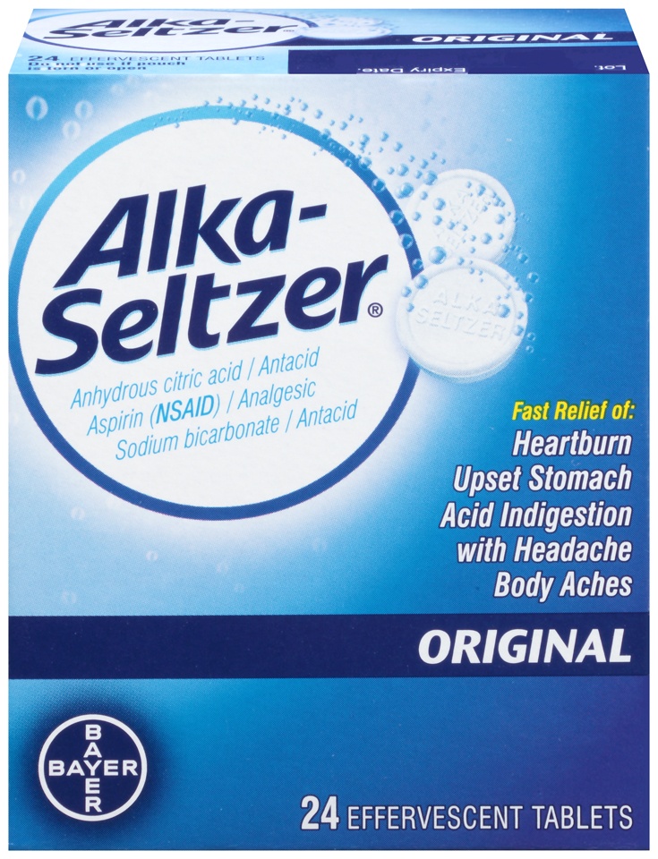 slide 1 of 1, Alka-Seltzer Original Effervescent, 4 ct