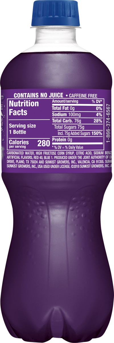 slide 6 of 9, Squirt Sunkist Grape Soda, 20 fl oz bottle, 20 fl oz