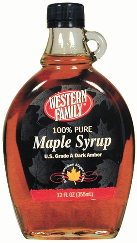 slide 1 of 1, Western Family Pure Maple Syrup, 12 oz