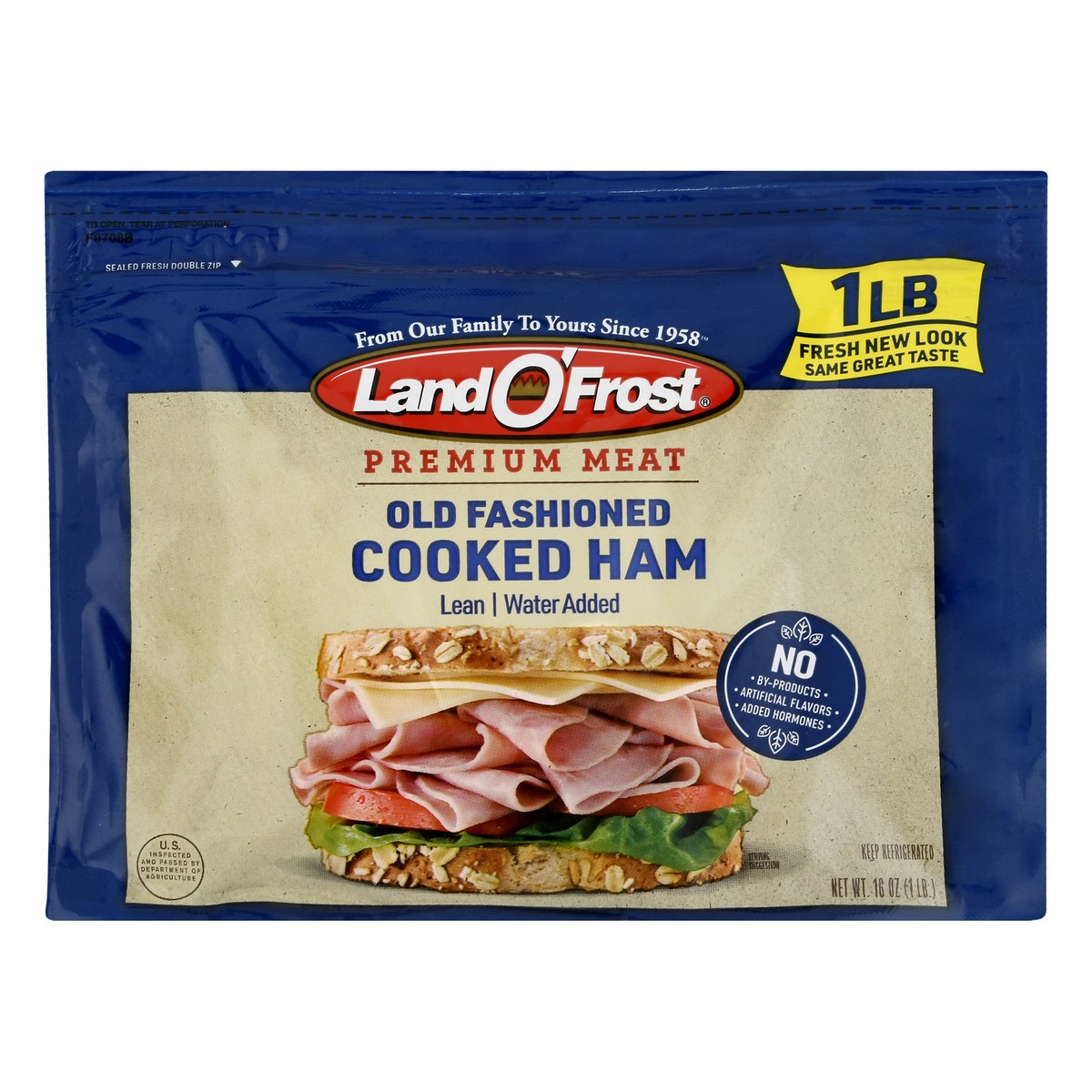 slide 1 of 9, Land O' Frost Premium Meat Old Fashioned Cooked Ham 16 oz, 16 oz