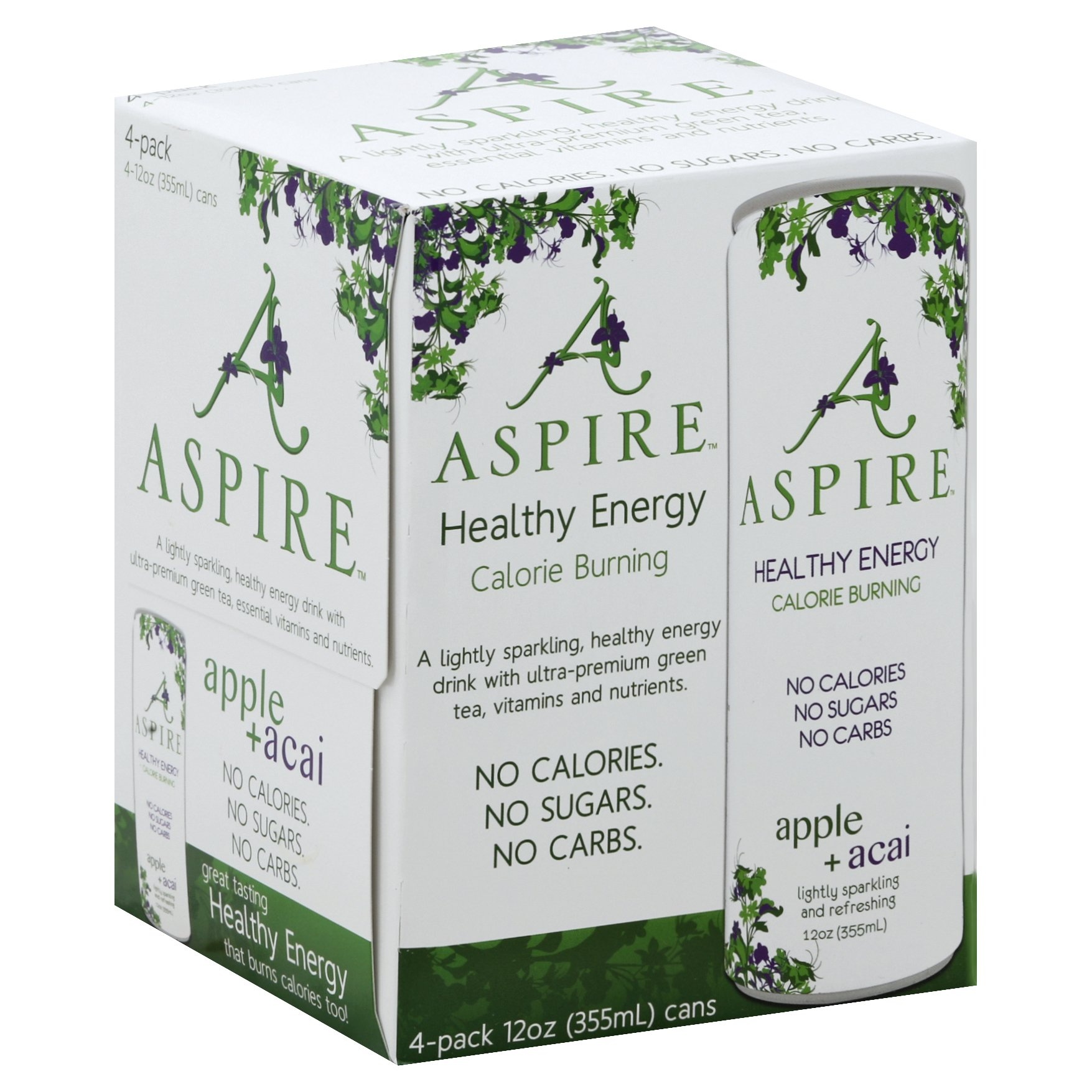 slide 1 of 1, Aspire Energy Drink 4 Pk, 48 fl oz