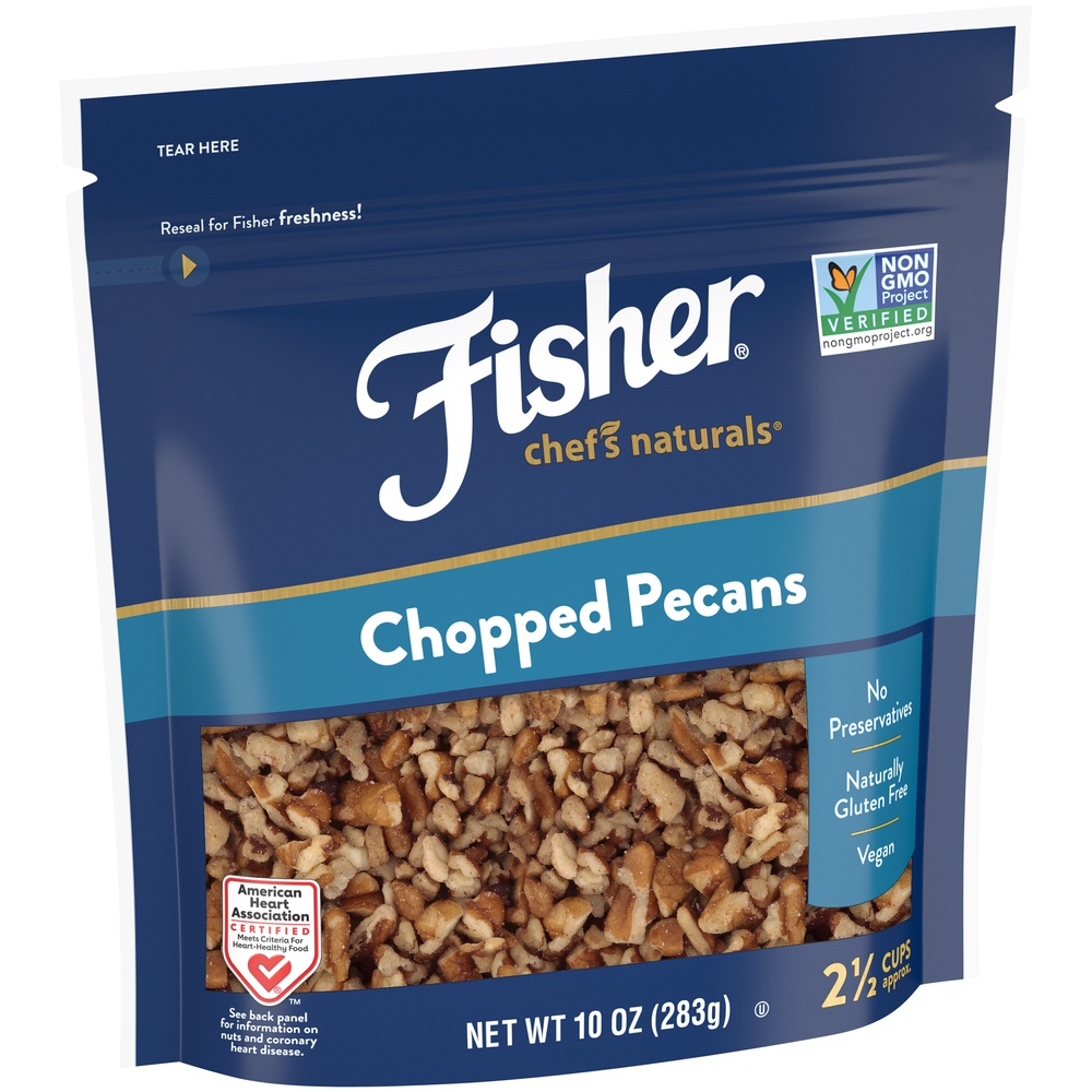 slide 2 of 8, Fisher Chef's Naturals Chopped Pecans, 10 oz