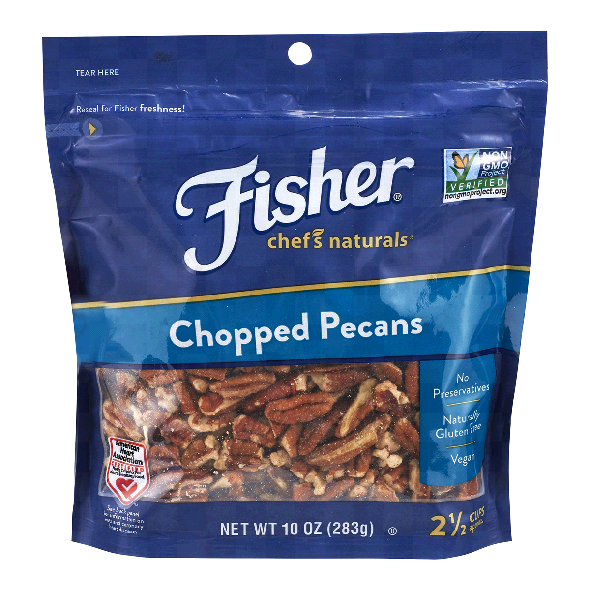 slide 1 of 8, Fisher Chef's Naturals Chopped Pecans, 10 oz