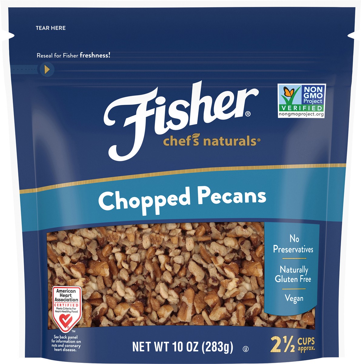 slide 1 of 9, Fisher Chopped Pecans, 10 oz