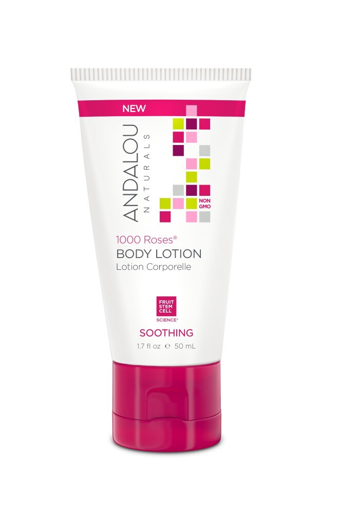 slide 1 of 1, Andalou Naturals Trav Body Lotion, 1.7 oz