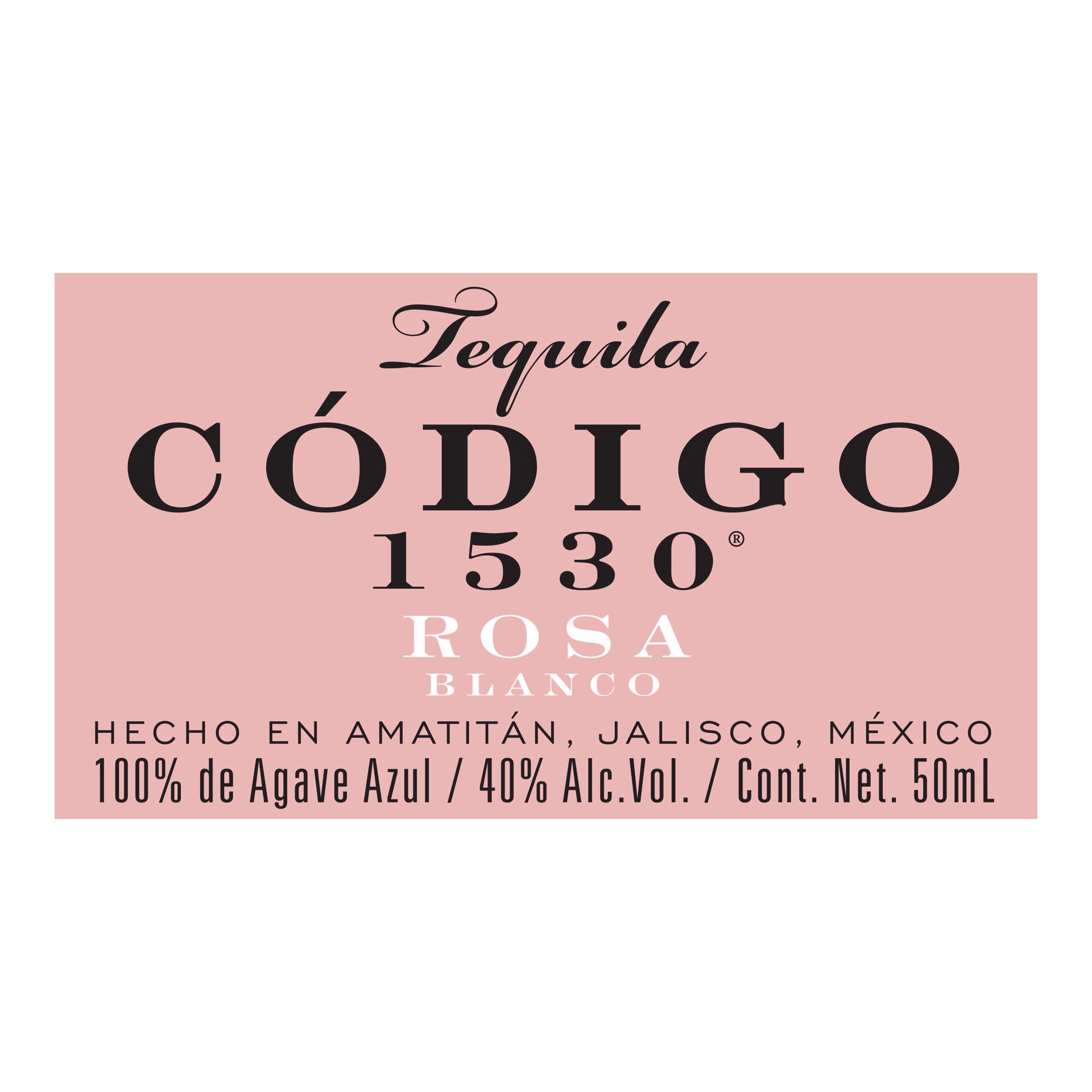 slide 2 of 9, Codigo 1530 Blanco Rosa Tequila, 50 ml