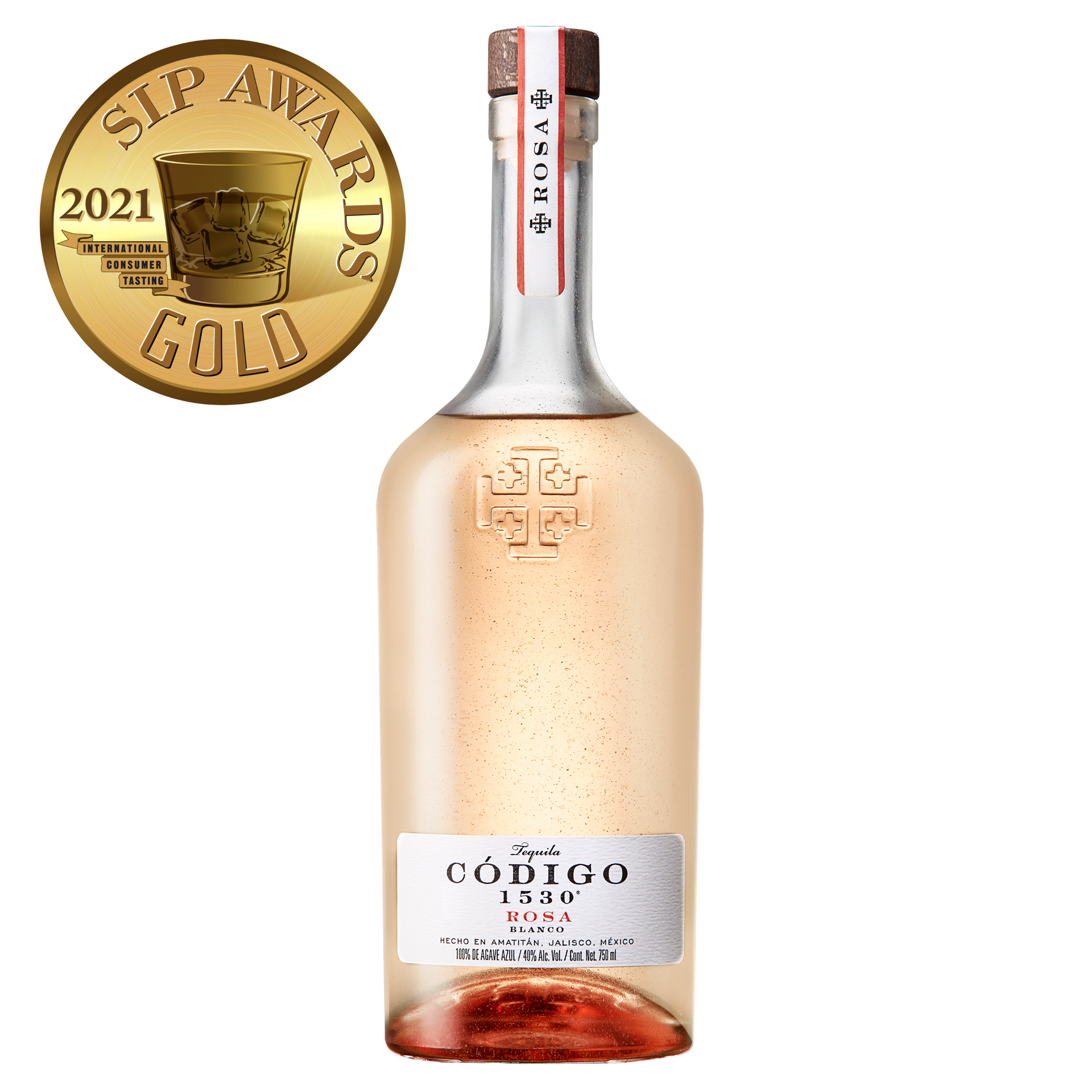 slide 9 of 9, Codigo 1530 Blanco Rosa Tequila, 50 ml