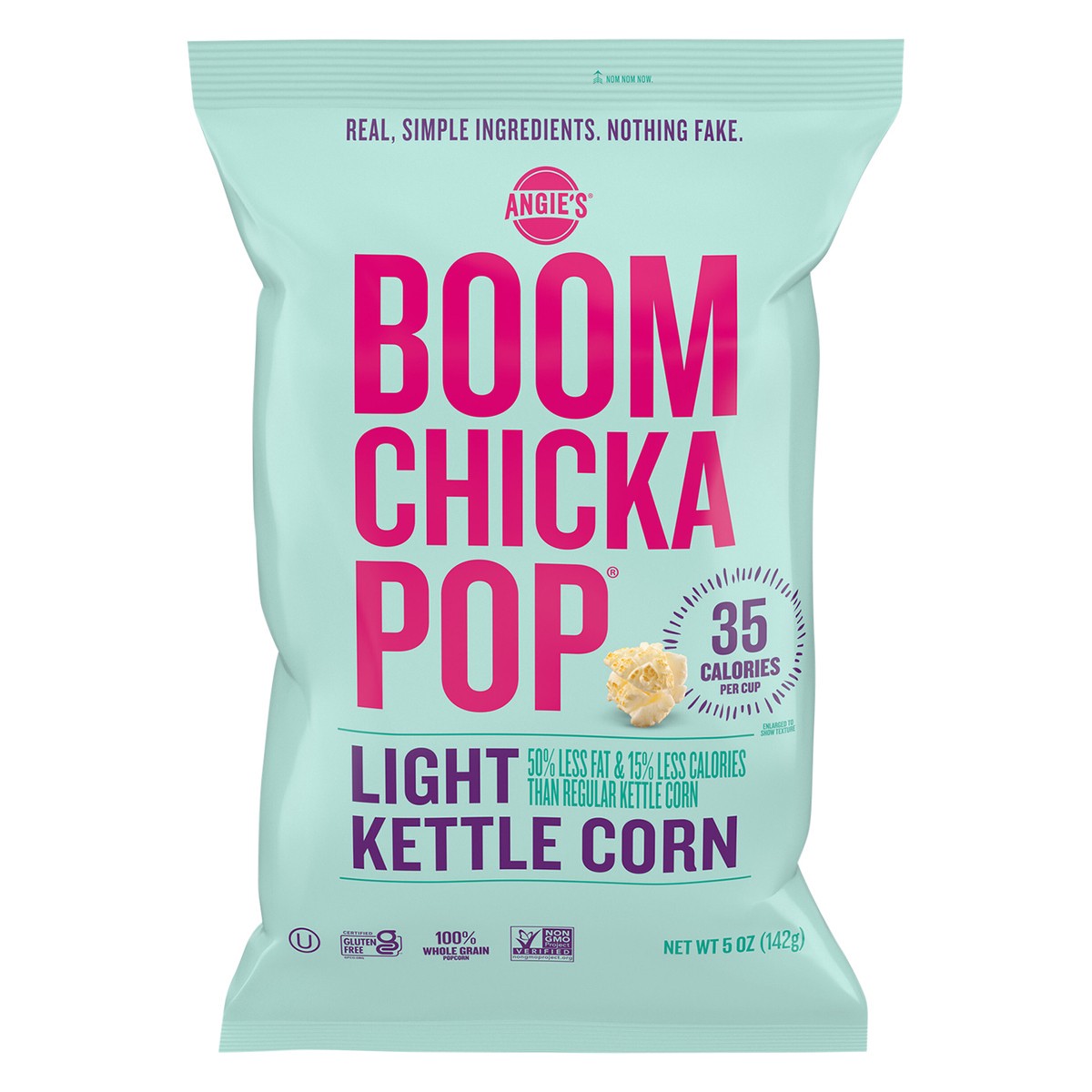 slide 1 of 8, Angie's BOOMCHICKAPOP Light Kettle Corn Popcorn, 5 oz., 5 oz