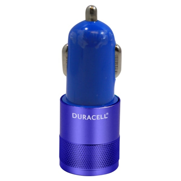 slide 1 of 2, Duracell Dual Usb Car Charger, Blue, 1 ct