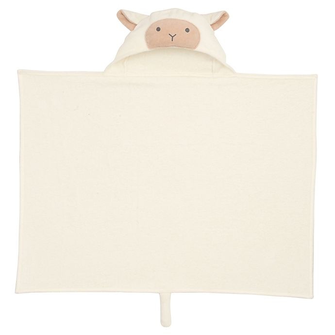 slide 3 of 5, Elegant Baby Lambie Bath Wrap Towel - White, 1 ct