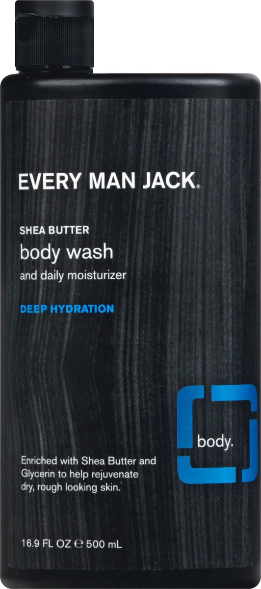 slide 2 of 9, Every Man Jack Deep Hydration Shea Butter Body Wash 16.9 oz, 16.9 fl oz