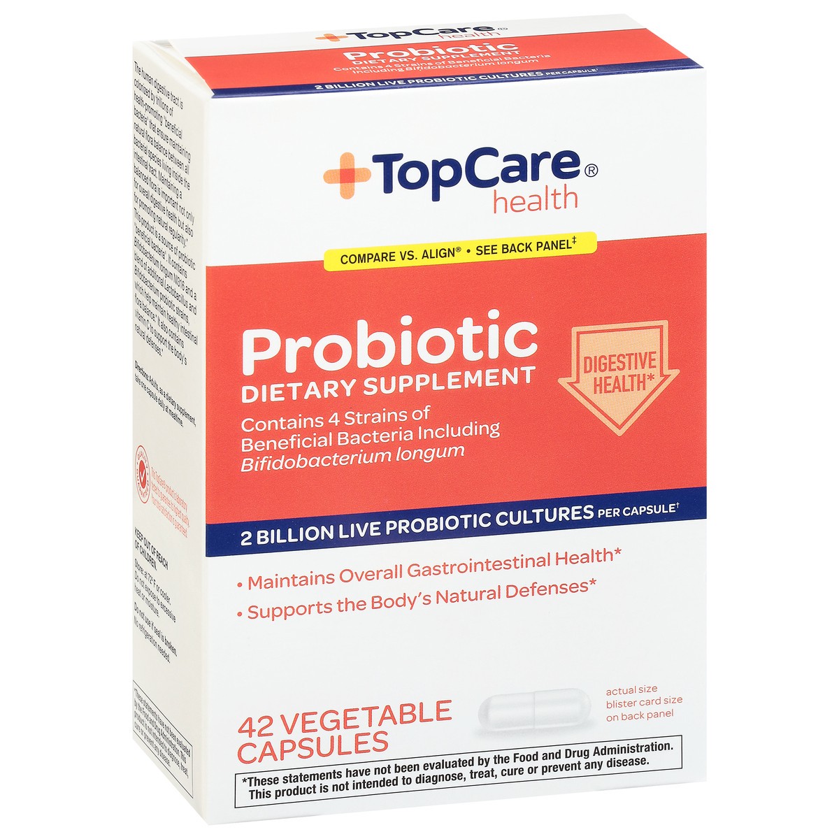 slide 5 of 10, Topcare Probiotic, Vegetable Capsules, 42 ct