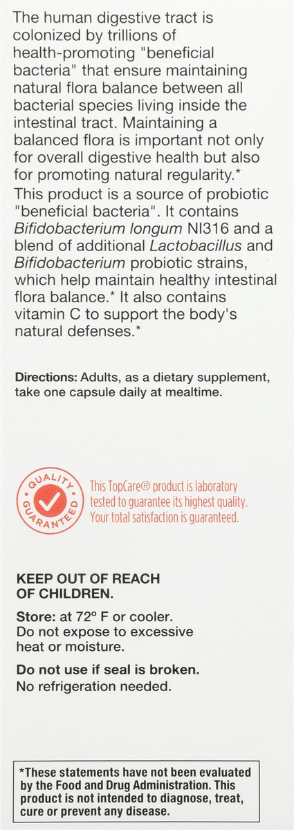 slide 10 of 10, Topcare Probiotic, Vegetable Capsules, 42 ct