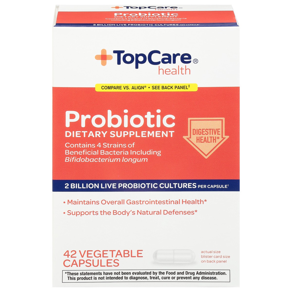slide 9 of 10, Topcare Probiotic, Vegetable Capsules, 42 ct
