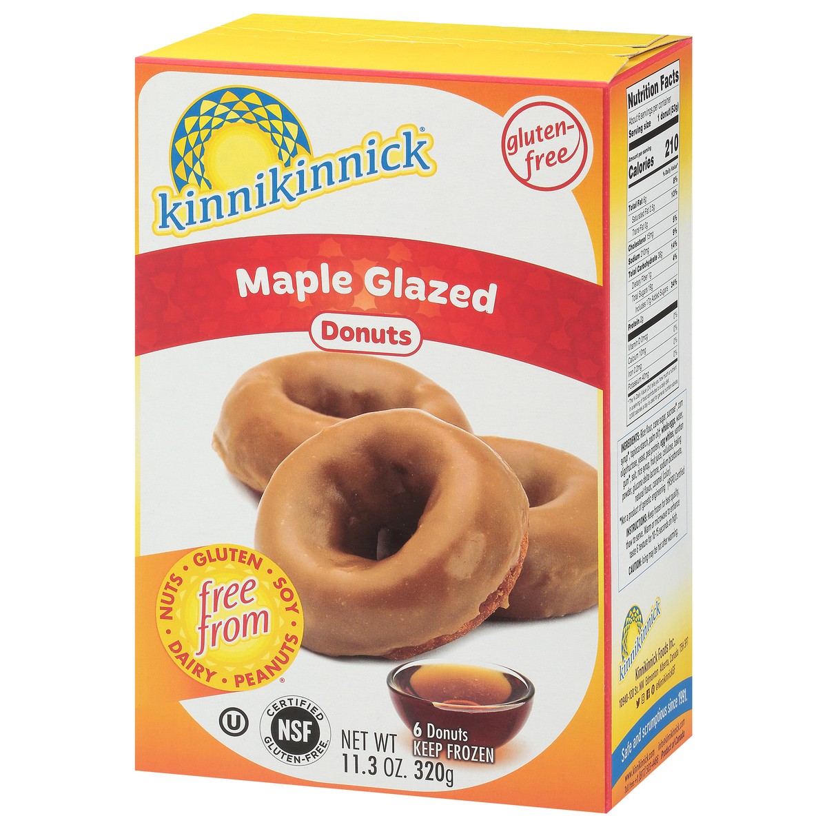 slide 3 of 9, Kinnikinnick Foods Gluten Free Maple Glazed Donuts, 6 ct; 11 oz