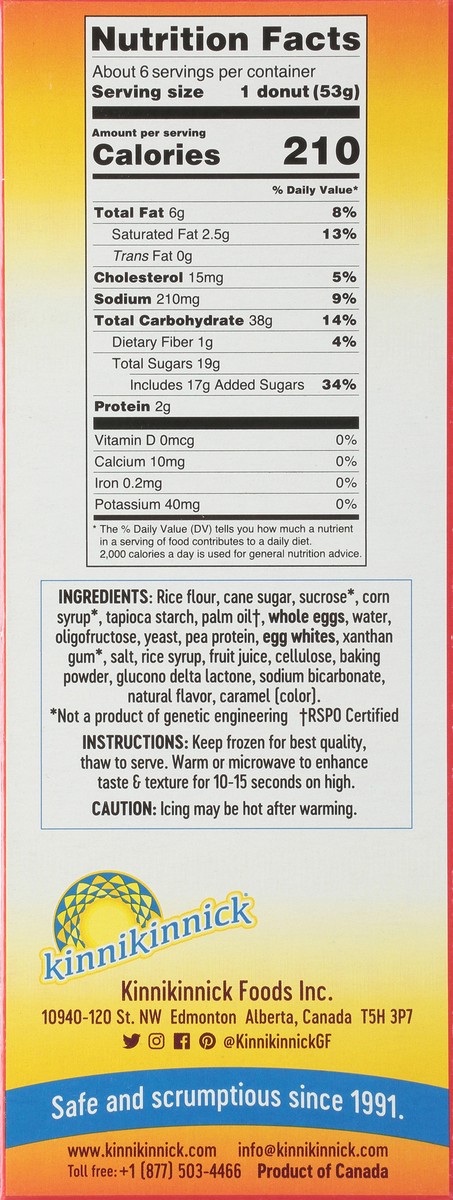 slide 8 of 9, Kinnikinnick Foods Gluten Free Maple Glazed Donuts, 6 ct; 11 oz