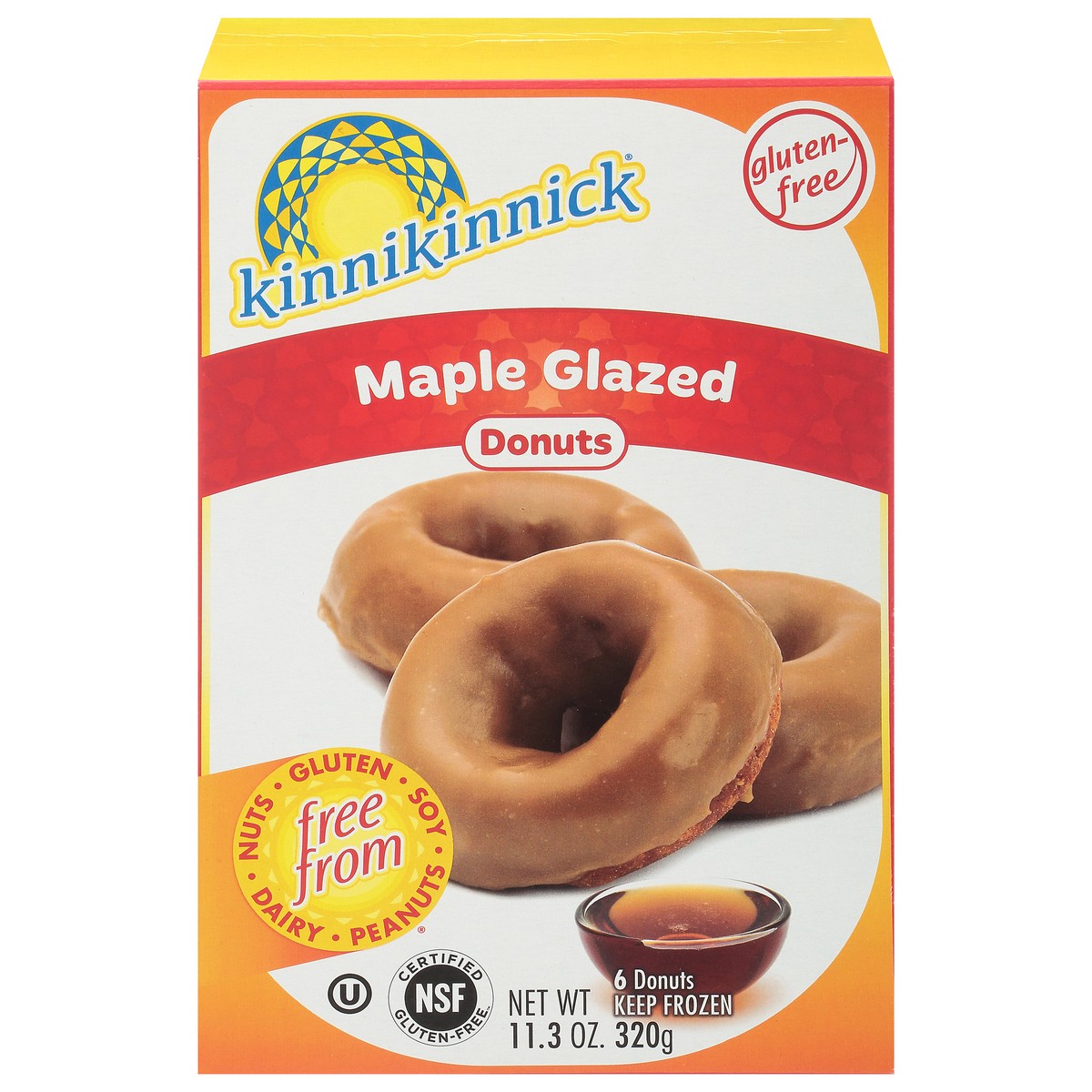 slide 1 of 9, Kinnikinnick Foods Gluten Free Maple Glazed Donuts, 6 ct; 11 oz