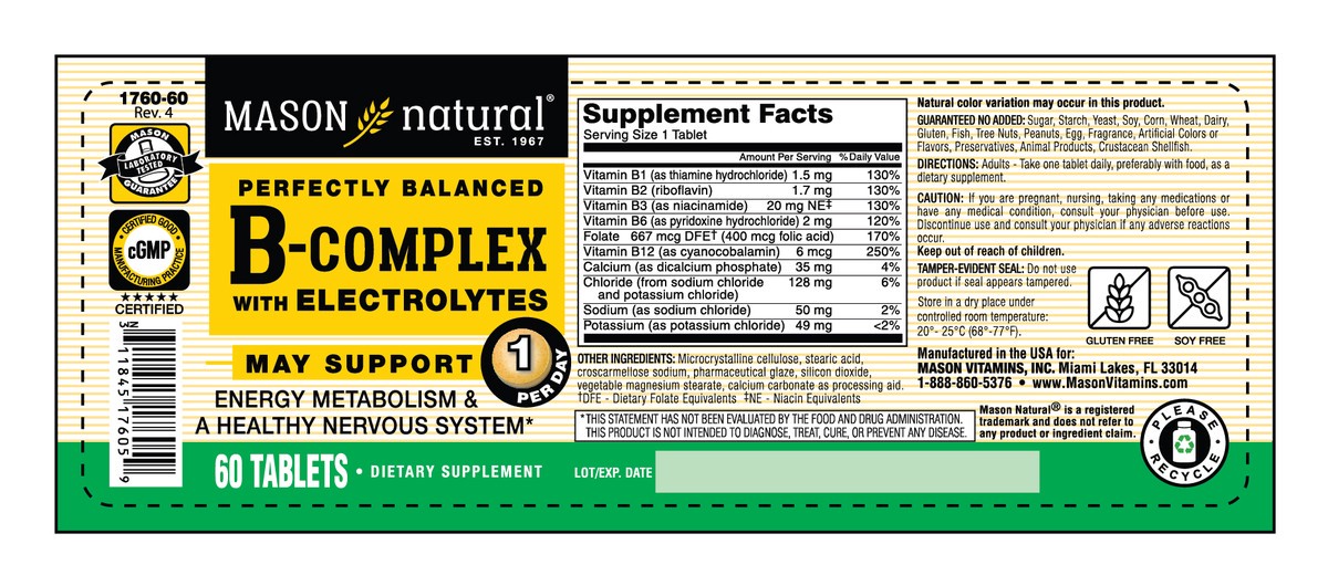 slide 7 of 8, Mason B-Complex with Electrolytes, 60 ct