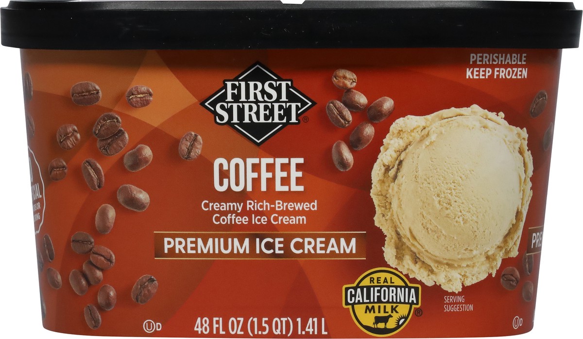 slide 11 of 13, First Street Coffee Ice Cream, 48 oz