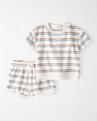 Littleplanet Baby 2-Piece Terry Set Made With Organic Cotton Striped 9M