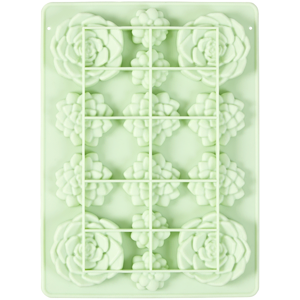 slide 6 of 13, Wilton Succulents Silicone Candy Mold, 14-Cavity, 1 ct