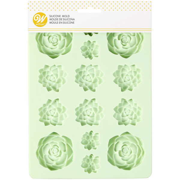 slide 11 of 13, Wilton Succulents Silicone Candy Mold, 14-Cavity, 1 ct