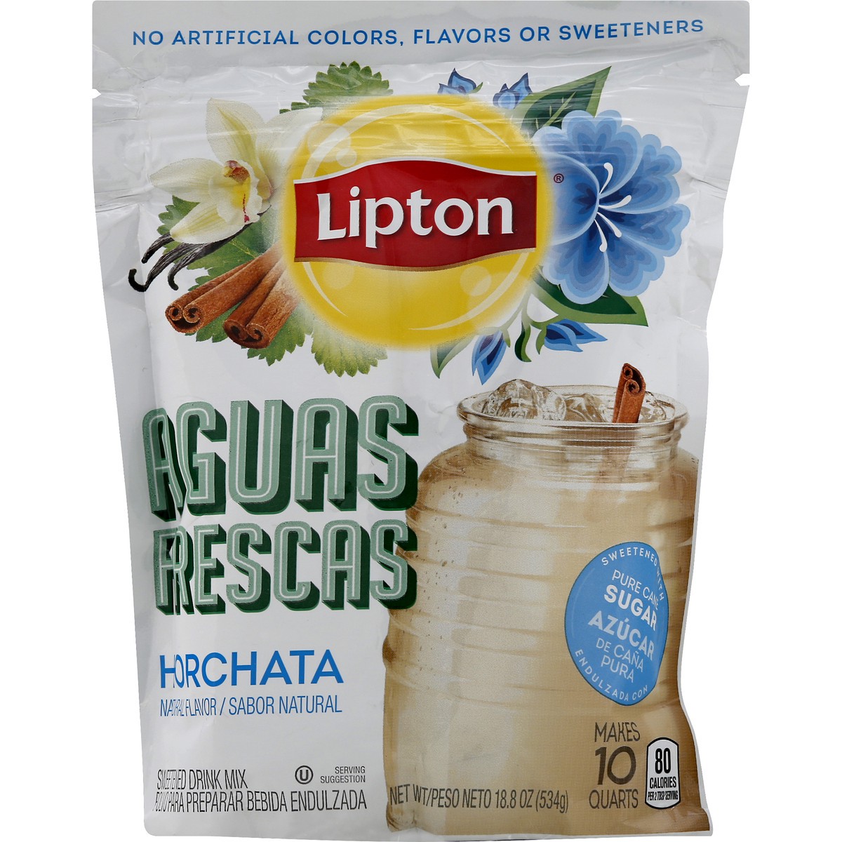 slide 7 of 8, Lipton Aguas Frescas Drink Mix Horchata, 10 qt, 10 qt