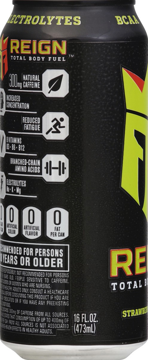 slide 4 of 7, Reign Total Body Fuel Strawberry Sublime Energy Drink 16 fl oz, 16 fl oz