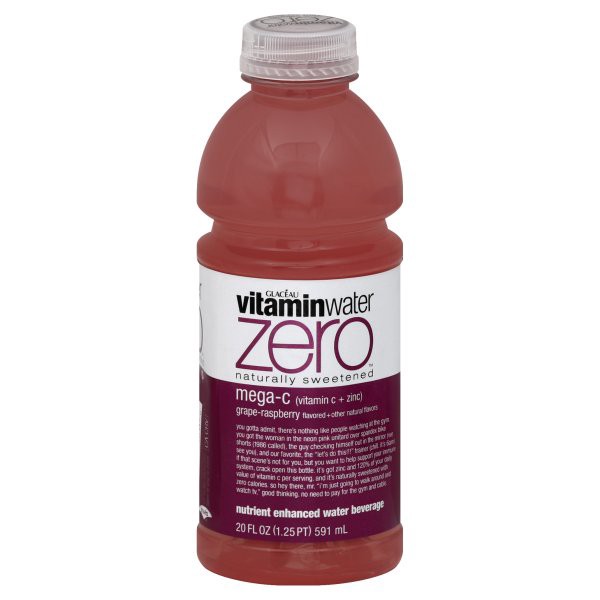 slide 1 of 4, vitaminwater Zero Go-Go Beverage Mixed Berry - 20 oz, 20 oz