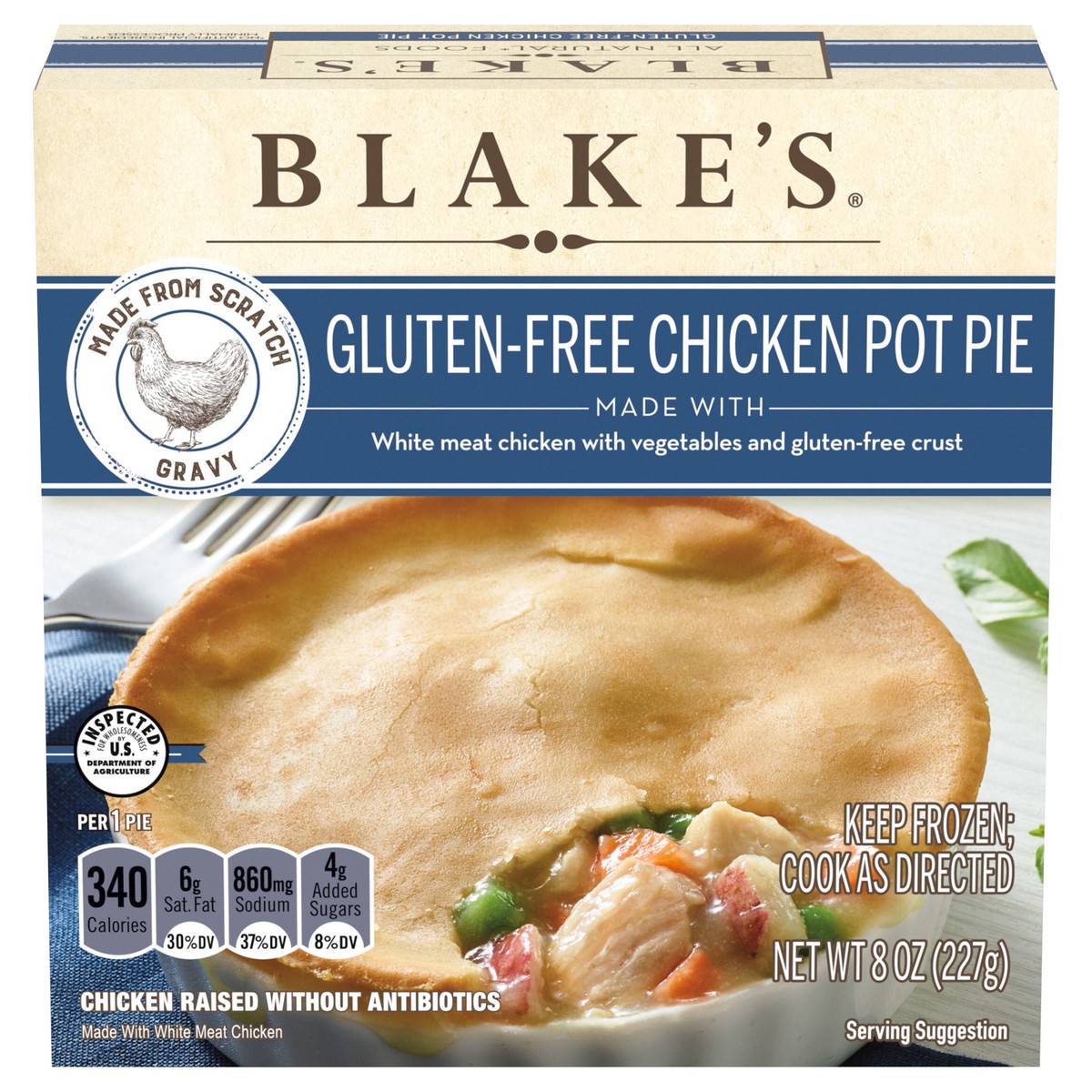 slide 1 of 5, Blake's Gluten Free Chicken Pot Pie\, Frozen Meal\, 8 oz, 8 oz
