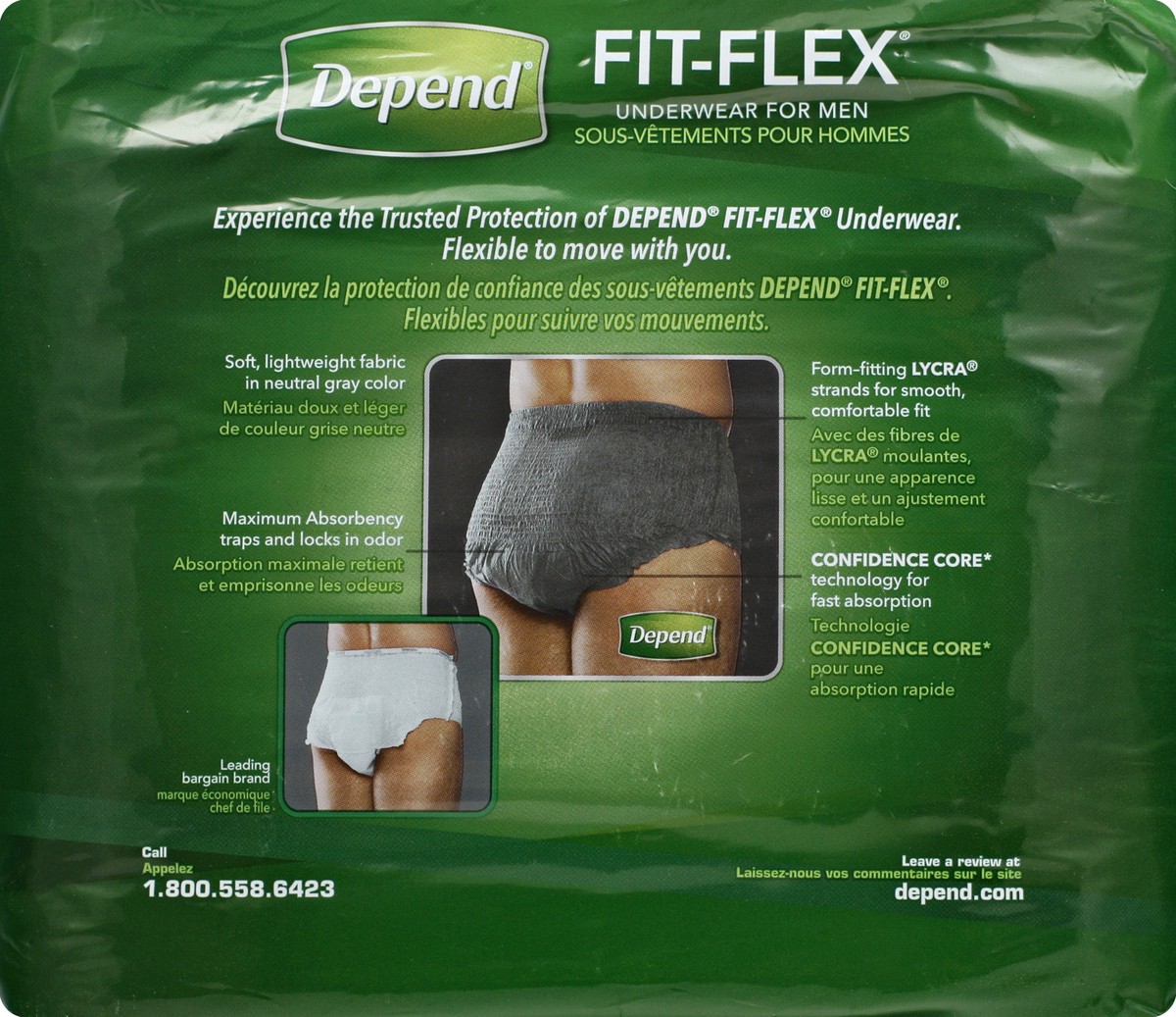 slide 6 of 6, Depend Incontinence Underwear For Men Maximum Absorbency Lxl, 17 ct