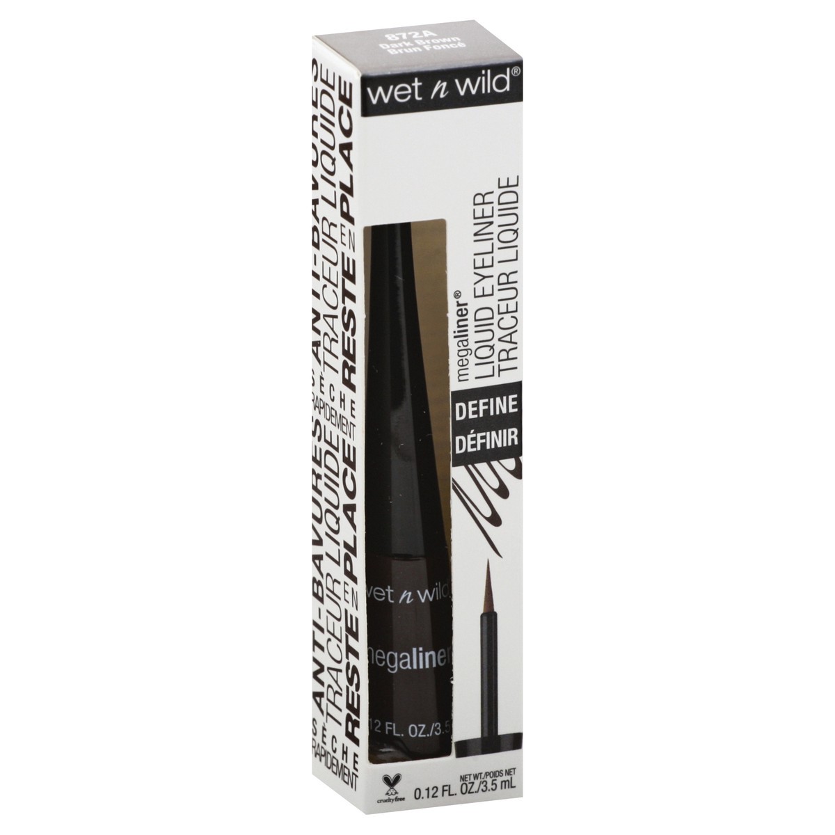 slide 6 of 9, wet n wild Dark Brown 872 Define Liquid Eyeliner 0.12 oz, 118 fl oz