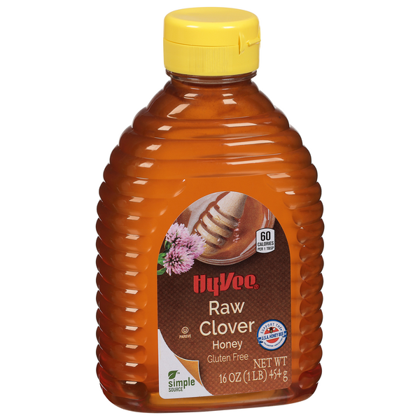 slide 1 of 1, Hy-vee Raw Clover Honey, 16 oz