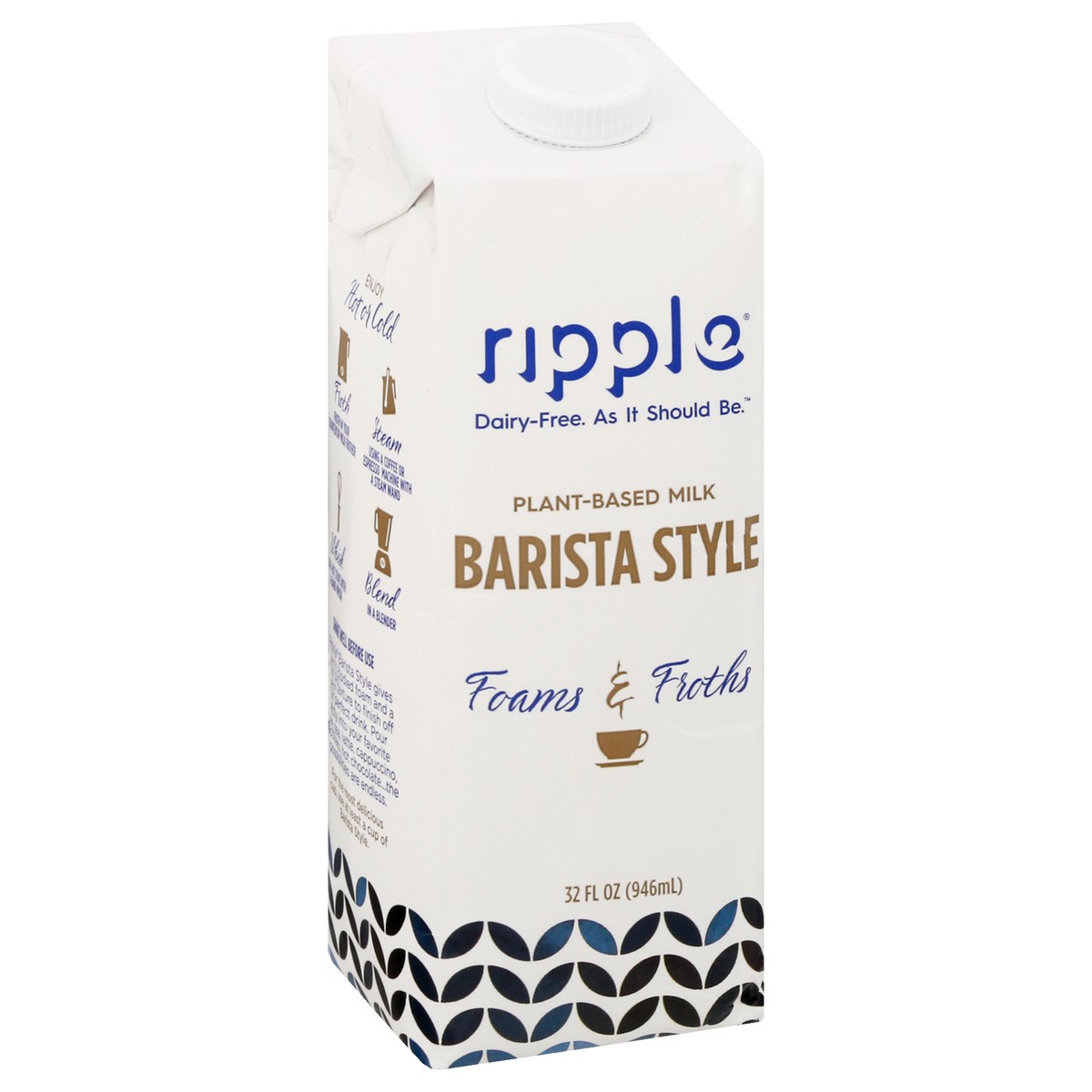 slide 3 of 10, Ripple Barista Style Plant-Based Milk 32 oz, 32 oz